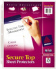 AVERY 76000 PROTECTOR,SHEET,SECURE TOP