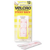 VELCRO USA INC 90073 STICKY BACK SQUARES,12 SETS/PK,WHITE