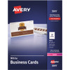 AVERY 5911 BUSINESS CARDS, LASER, 2 X 3 1/2, WHITE