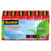 3M COMPANY 6126P TAPE,TRANSP,ECO,3/4X900,6PK
