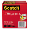 3M COMPANY 600-72-3PK TRANSPARENT TAPE, 600 72 3PK, 1" X 2592"