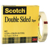 3M COMPANY 665121296 DOUBLE SIDED OFFICE TAPE, 1/2"X 36 YARDS