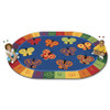 CARPETS FOR KIDS 3506 123 ABC BUTTERFLY FUN RUG OVAL