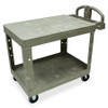 RUBBERMAID COMMERCIAL PRODUCTS 450500BK FLAT SHELF UTILITY CART, TWO-SHELF, 19-3