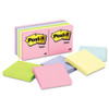 3M COMPANY 654-AST ORIGINAL PADS IN PASTEL COLORS,3 X 3, FI