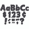 TEACHER CREATED RESOURCES 5346 BLACK POLKA DOTS FUNTASTIC FONT 4INLETTE