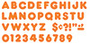 TREND ENTERPRISES, INC. T-475 READY LETTERS 4 INCH CASUAL ORANGE