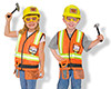 MELISSA & DOUG 4837 ROLE PLAY CONSTRUCTION WORKERCOSTUME SET
