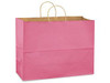 USC S-8592PINK KRAFT TINTED COLOR SHOPPING BAGS - 16 X 