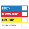 TAPE LOGIC DL1285 2" X 2" - "HEALTH FLAMMABILITY REACTIVIT