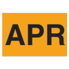 TAPE LOGIC DL6761 2" X 3" - "APR" (FLUORESCENT ORANGE) MON