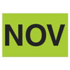 TAPE LOGIC DL6883 2" X 3" - "NOV" (FLUORESCENT GREEN) MONT