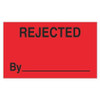 TAPE LOGIC DL3321 3" X 5" - "REJECTED BY" (FLUORESCENT RED