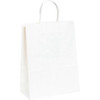 BOX PARTNERS BGS104W SHOPPING BAGS, 10" X 5" X 13", WHITE