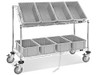 USC H-4818GR WIRE TILT CART - 15 X 9 X 6" GRAY BINS