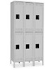 USC H-5533AGR INDUSTRIAL LOCKERS - DOUBLE TIER, 3 WIDE