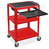 USC H-4607R COMPUTER CART - 26 X 20", RED