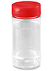 USC S-20597R PLASTIC SPICE JARS - 8 OZ, RED CAP