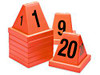 USC S-21300R NUMBERED CONES - 1-20, FLUORESCENT RED