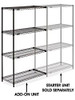 USC H-1748-63A BLACK WIRE SHELVING ADD-ON UNIT - 36 X 1