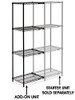 USC H-2423-72A BLACK WIRE SHELVING ADD-ON UNIT - 24 X 1