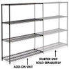 USC H-2424-72A BLACK WIRE SHELVING ADD-ON UNIT - 60 X 1