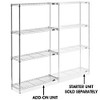 USC H-2936-63A CHROME WIRE SHELVING ADD-ON UNIT - 36 X 