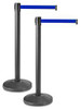 USC H-3736BLU ULINE BLACK CROWD CONTROL BARRIER POSTS 