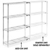 USC H-2936-54A CHROME WIRE SHELVING ADD-ON UNIT - 36 X 