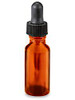 USC S-20604A GLASS DROPPER BOTTLES - 1?2 OZ, AMBER