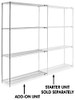 USC H-2942-96A CHROME WIRE SHELVING ADD-ON UNIT - 60 X 