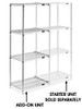 USC H-2938-63A CHROME WIRE SHELVING ADD-ON UNIT - 24 X 