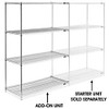 USC H-2946-72A CHROME WIRE SHELVING ADD-ON UNIT - 48 X 