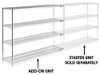 USC H-2943-54A CHROME WIRE SHELVING ADD-ON UNIT - 72 X 