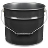 USC S-22507BL OPEN TOP STEEL PAIL - 3.5 GALLON, BLACK
