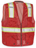 USC S-22908R-L COLORED HI-VIS SAFETY VEST - RED, L/XL
