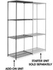 USC H-2132-96A BLACK WIRE SHELVING ADD-ON UNIT - 36 X 2