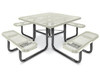 USC H-2126BE METAL PICNIC TABLE - 46" SQUARE, BEIGE