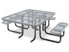 USC H-2671GR ADA METAL PICNIC TABLE - 46" SQUARE, GRA