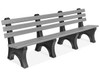 USC H-7942GR RECYCLED PLASTIC BENCH WITH BACK - 8', G