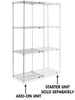 USC H-8025-96A CHROME WIRE SHELVING ADD-ON UNIT - 30 X 