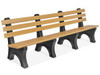 USC H-7942C RECYCLED PLASTIC BENCH WITH BACK - 8', C