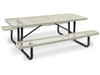 USC H-2129BE METAL PICNIC TABLE - 8' RECTANGLE, BEIGE