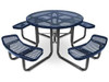 USC H-2127NB METAL PICNIC TABLE - 46" ROUND, NAVY