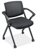USC H-6930BL MESH NESTING CHAIR WITH ARMRESTS - BLACK
