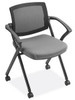 USC H-6930GR MESH NESTING CHAIR WITH ARMRESTS - GRAY