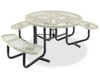 USC H-2672BE ADA METAL PICNIC TABLE - 46" ROUND, BEIG