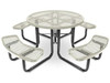 USC H-2127BE METAL PICNIC TABLE - 46" ROUND, BEIGE