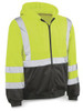 USC S-21678-L CLASS 3 HI-VIS FULL-ZIP HOODIE - LARGE