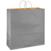 USC S-13144GR KRAFT TINTED COLOR SHOPPING BAGS - 18 X 